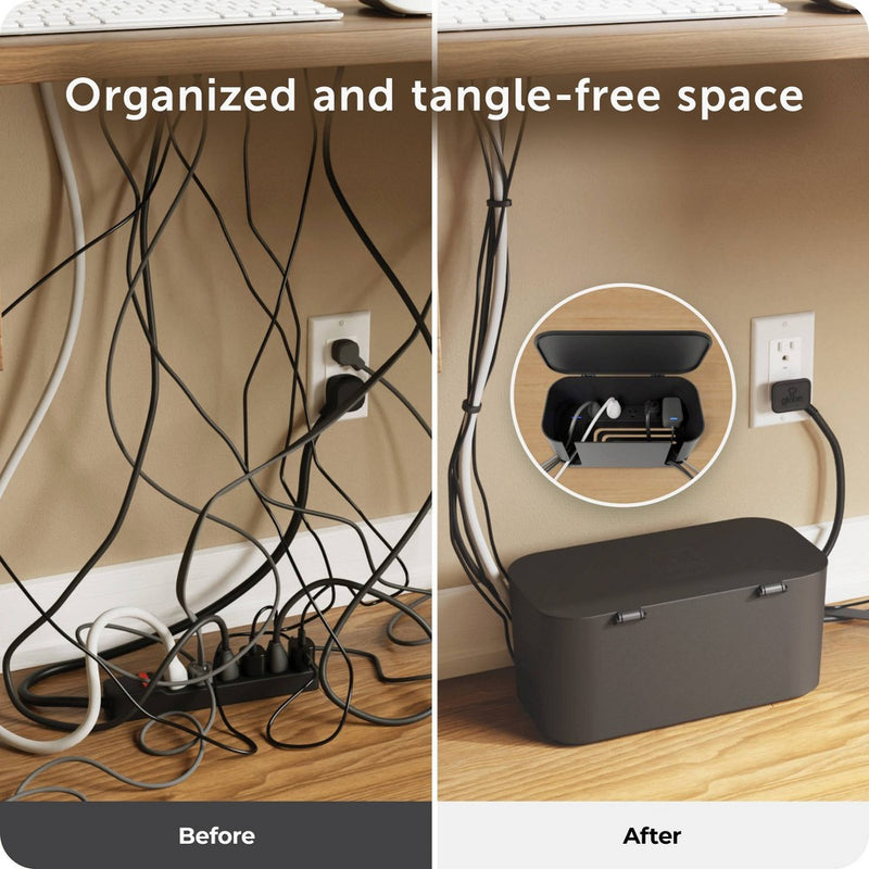 Globe Electric Cord Management Box Black