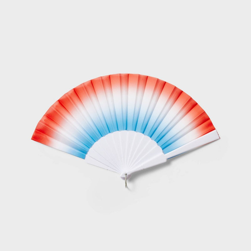Kids Collapsible Personal Fan Radiant Red White and Blue - Sun Squad