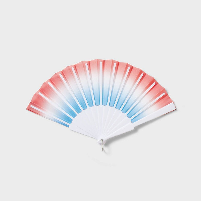 Kids Collapsible Personal Fan Radiant Red White and Blue - Sun Squad