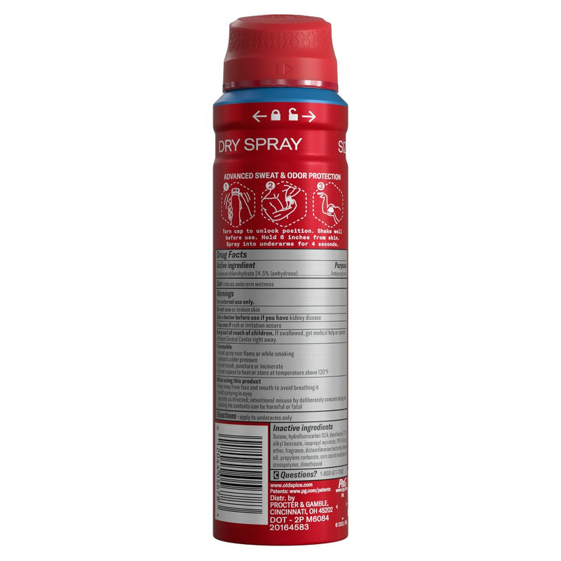 Old Spice Men's High Endurance Anti-Perspirant and Deodorant Invisible Dry Spray for Men - 4.3oz