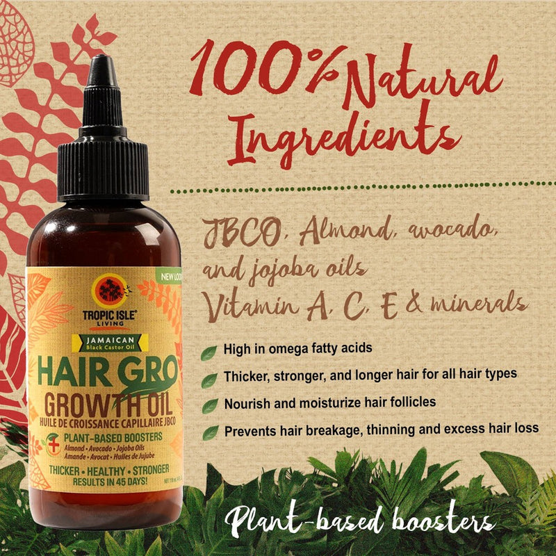 Tropic Isle Living Jamaican Black Castor Hair Growth Oil - 4oz