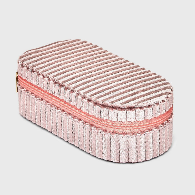 Elongated Organizer Jewelry Box - A New Day Pink Striped