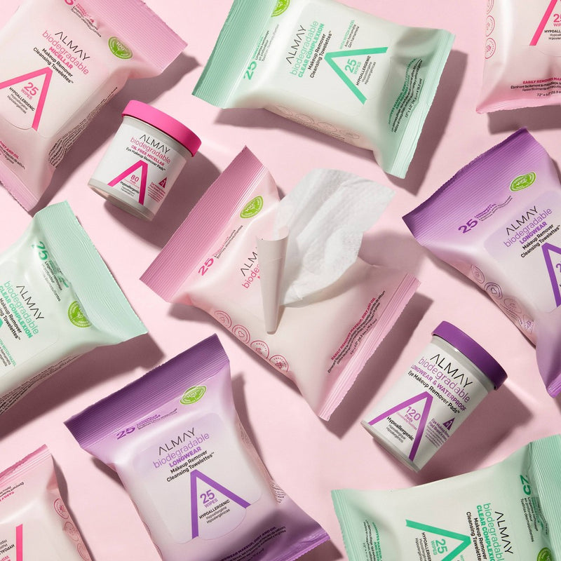 Almay Biodegradable Longwear Makeup Remover Cleansing Towelettes - 25ct