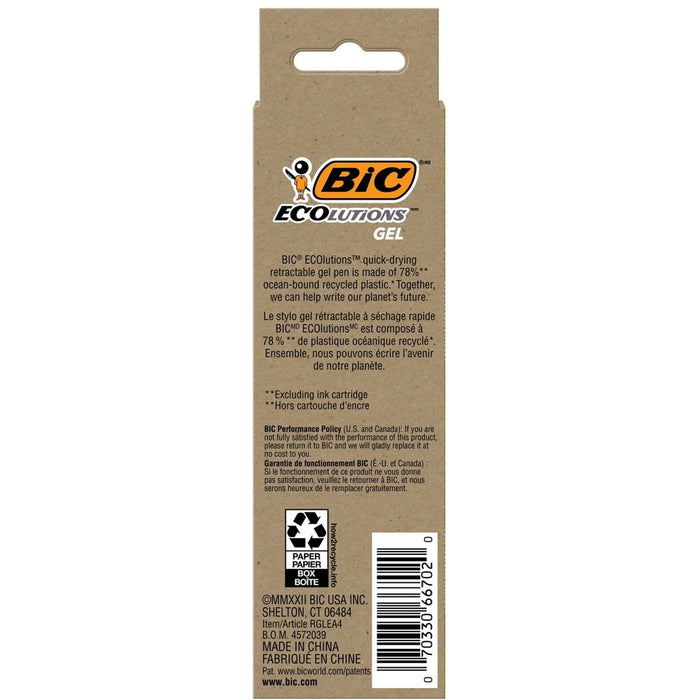 BiC 4ct Gel Pen Ocean-Bound ECOlutions Assorted Ink