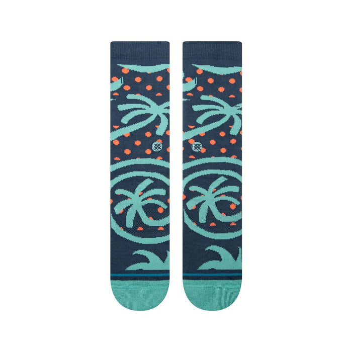 STANCE x WADE Men's Striped Seared Crew Socks 2pk - Blue/Light Aqua Blue L
