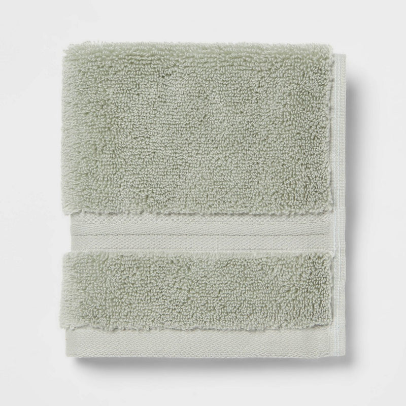 Spa Plush Washcloth Light Mint - Threshold