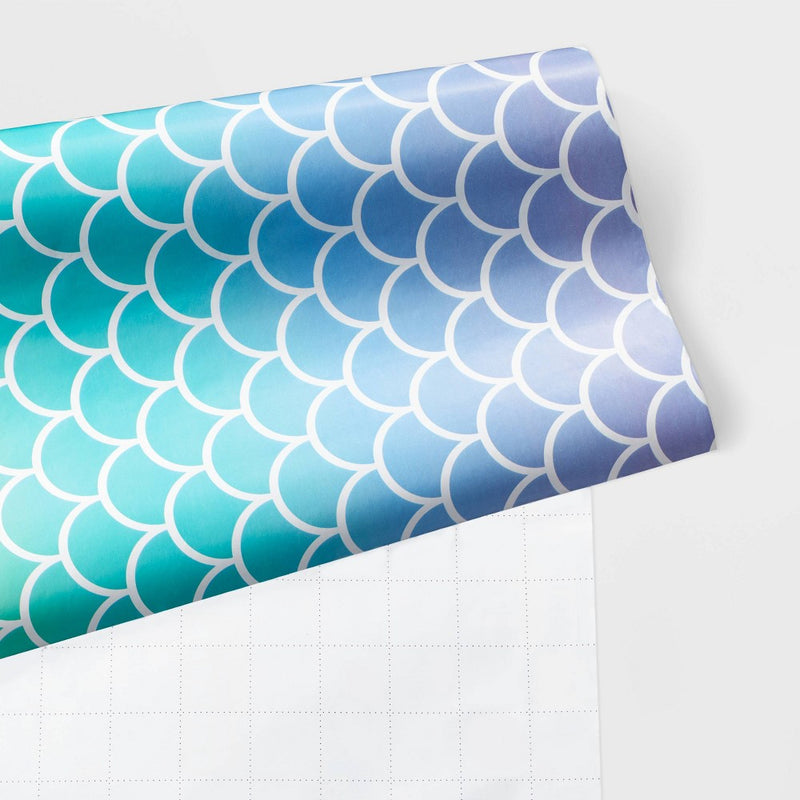 Mermaid Scales Paper Gift Wrapping Paper - Spritz (LOCAL PICKUP ONLY)