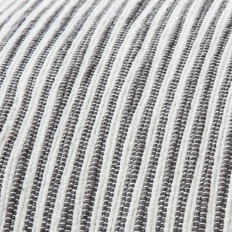 24"x24" Woven Slub Stripe Throw Pillow with Tassels Gray/White - Hearth & Hand with Magnolia (LOCAL PICKUP ONLY)