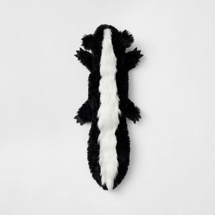 Skunk Flat Crinkle Plush Dog Toy - Boots & Barkley