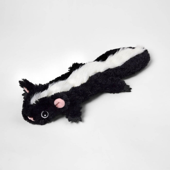 Skunk Flat Crinkle Plush Dog Toy - Boots & Barkley
