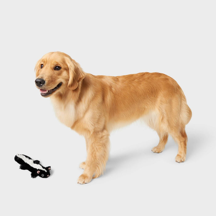 Skunk Flat Crinkle Plush Dog Toy - Boots & Barkley