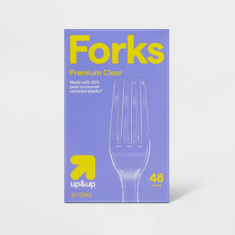 Premium Plastic Forks - 48ct - up & up