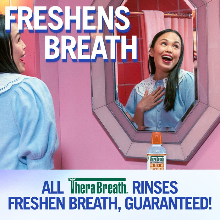 TheraBreath Whitening Mint Mouthwash - Dazzling Mint - 16 fl oz
