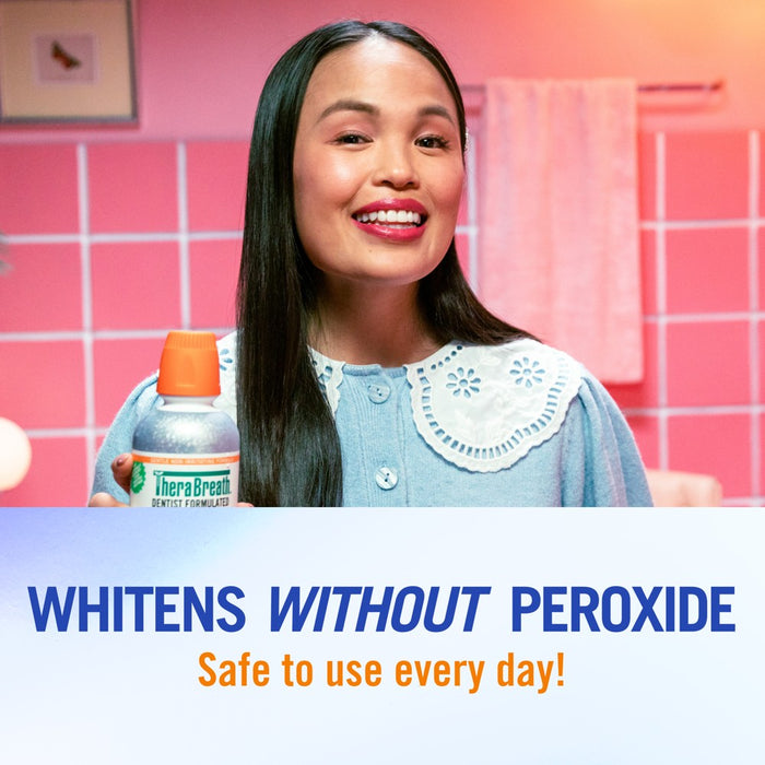 TheraBreath Whitening Mint Mouthwash - Dazzling Mint - 16 fl oz