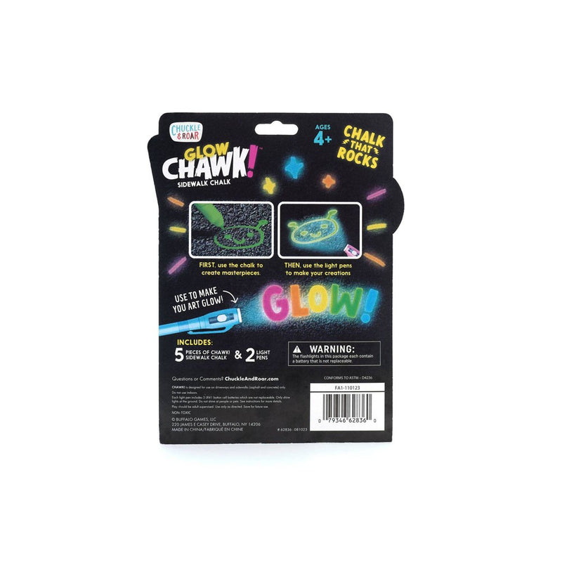 Chuckle & Roar Glow Chawk! Sidewalk Chalk - 5ct