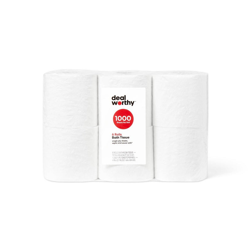 Toilet Paper - 6 Rolls - Dealworthy