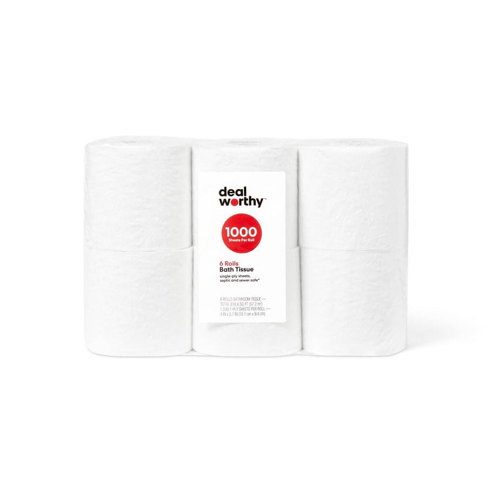 Toilet Paper - 6 Rolls - Dealworthy