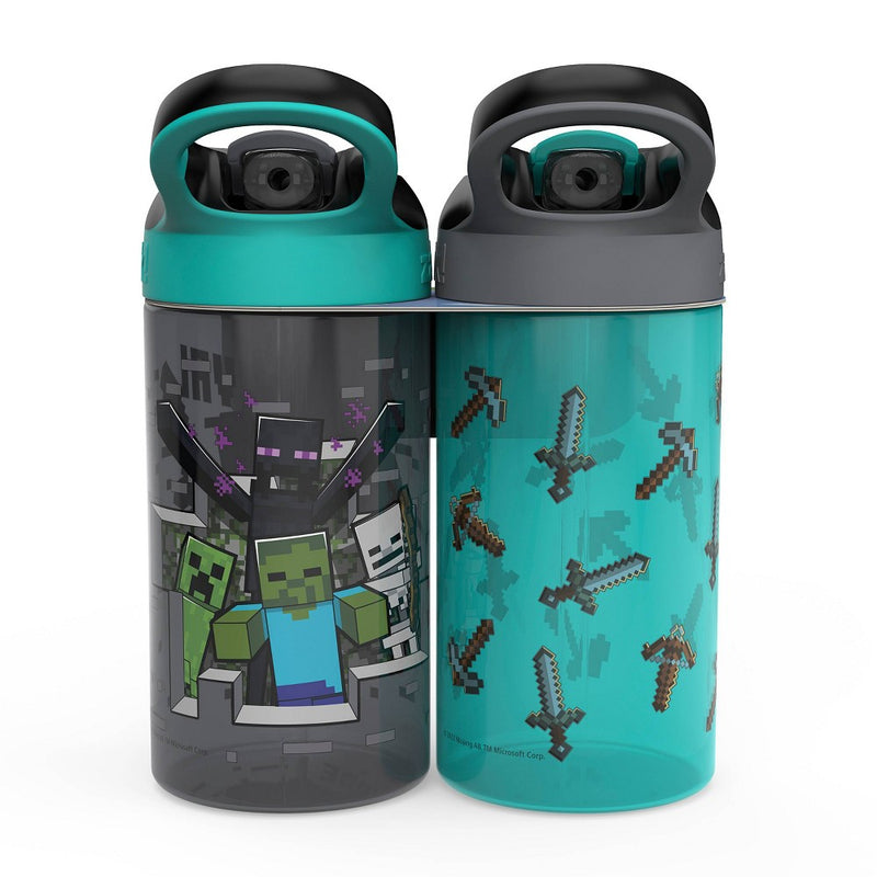 Minecraft 16oz 2pk Atlantic Water Bottles - Zak Designs