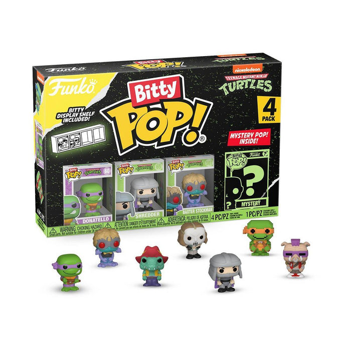 Funko Bitty POP! TNMT Donatello/Shredder /Baxter Stockman/Mystery Figure Set- 4pk
