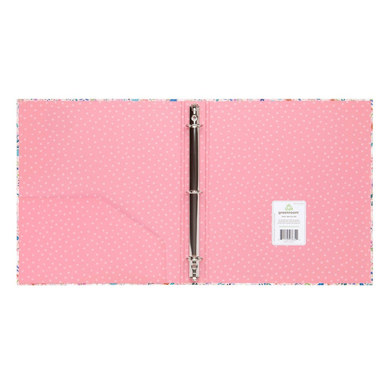 1" Ring Binder Ditsy Floral Pink - greenroom