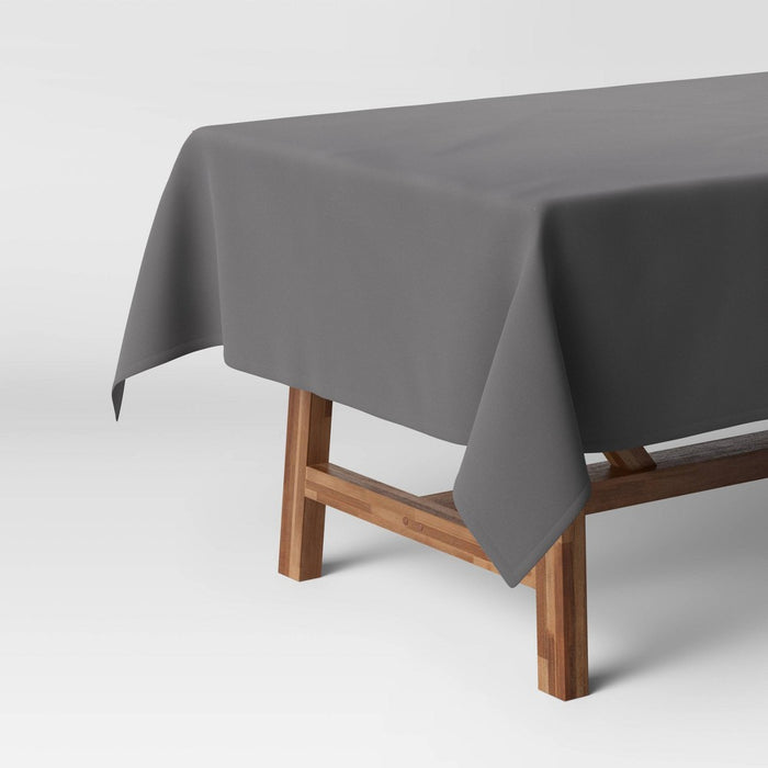 120" x 60" Solid Tablecloth Gray - Threshold
