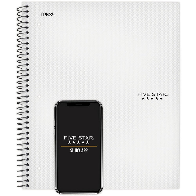 Five Star 130 sheet College Ruled 1 Subject Spiral Notebook White