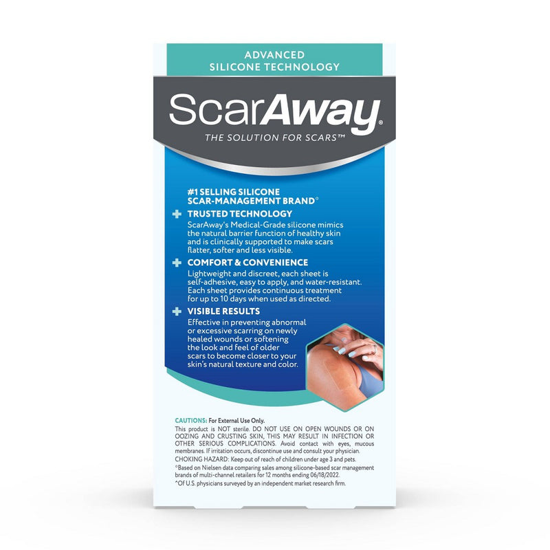 ScarAway Clear Silicone Scar Sheets - 6ct