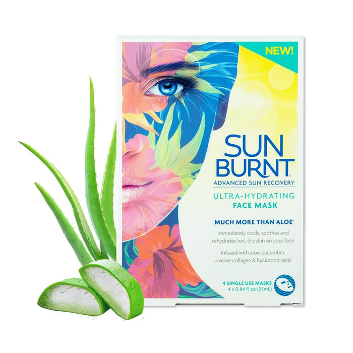SunBurnt Ultra-Hydrating Face Mask - 4ct/0.84 fl oz