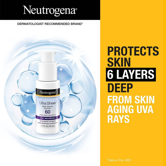 Neutrogena Ultra Sheer Moisturizing Sunscreen Serum - SPF 60 - 1.7 fl oz