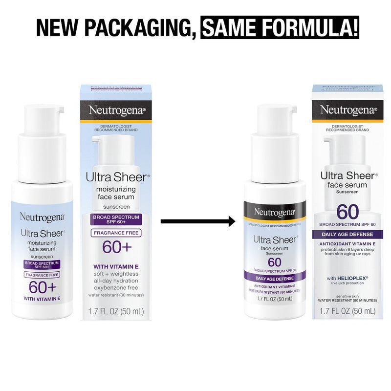 Neutrogena Ultra Sheer Moisturizing Sunscreen Serum - SPF 60 - 1.7 fl oz