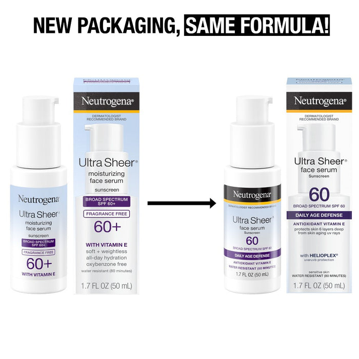 Neutrogena Ultra Sheer Moisturizing Sunscreen Serum - SPF 60 - 1.7 fl oz