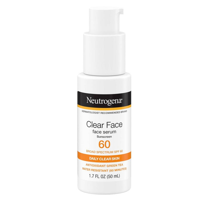 Neutrogena Clear Face Sunscreen Serum with Green Tea - SPF 60+ - 1.7 fl oz
