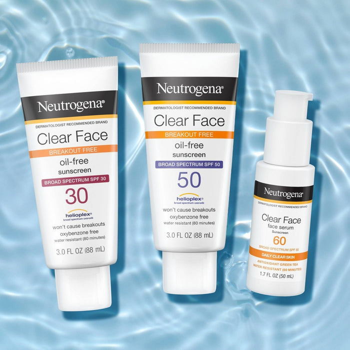 Neutrogena Clear Face Sunscreen Serum with Green Tea - SPF 60+ - 1.7 fl oz
