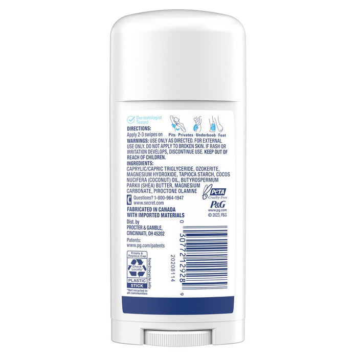 Secret Whole Body Stick Aluminum Free Deodorant for Women - Unscented - 2.4oz