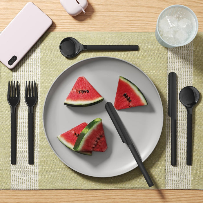 6pk Flatware Set Black - Room Essentials