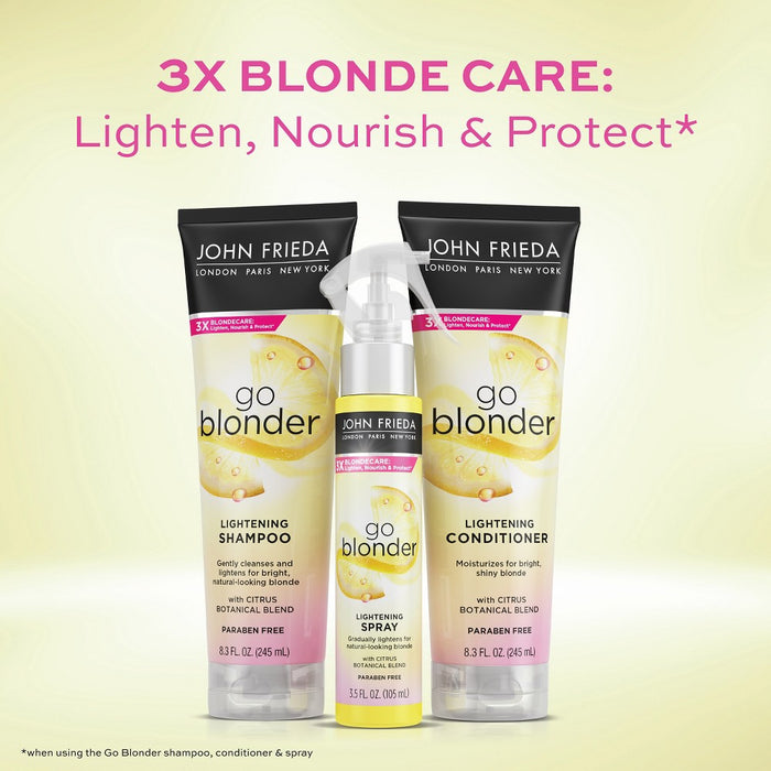 John Frieda Go Blonder Lightening Conditioner for Blonde Hair, Brighten Citrus and Chamomile - 8.3 fl oz
