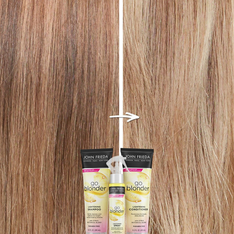 John Frieda Go Blonder Lightening Conditioner for Blonde Hair, Brighten Citrus and Chamomile - 8.3 fl oz