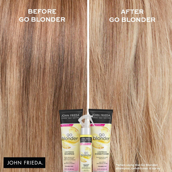 John Frieda Go Blonder Lightening Conditioner for Blonde Hair, Brighten Citrus and Chamomile - 8.3 fl oz