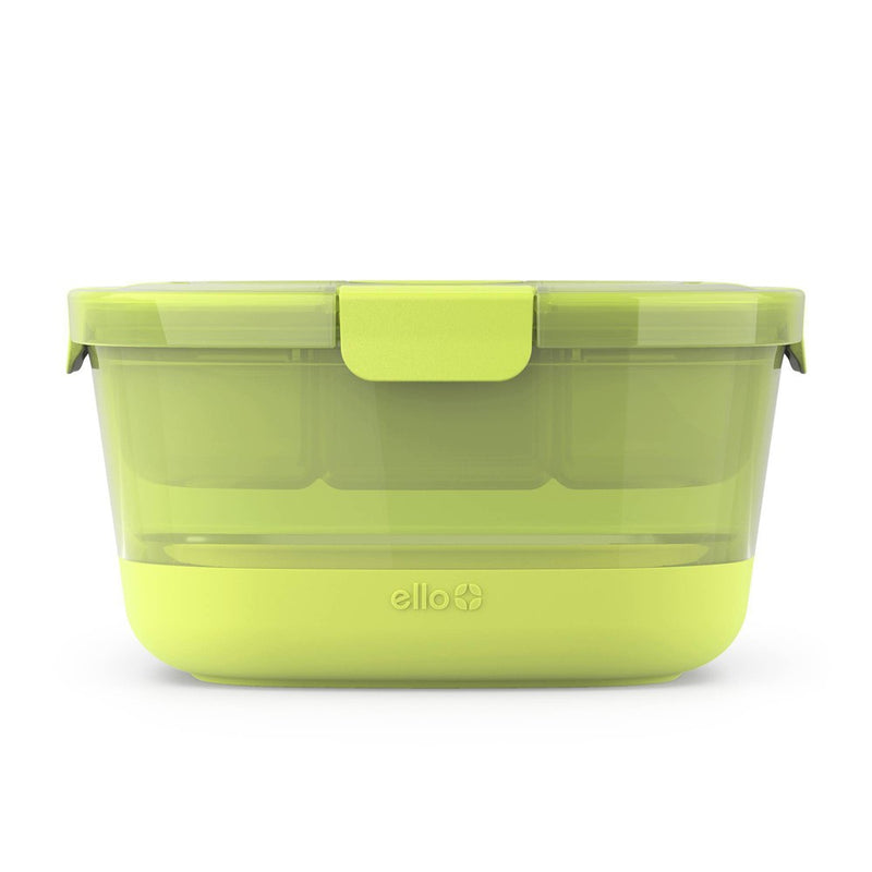 Ello Plastic Salad Bento Food Storage Container Set Neon