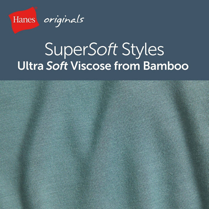 Hanes Originals Premium Men's SuperSoft Knit Boxer Shorts 2pk - Blue/Black M