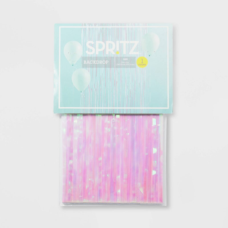 8'x3' Holographic Fringe Backdrop Party Banner - Spritz