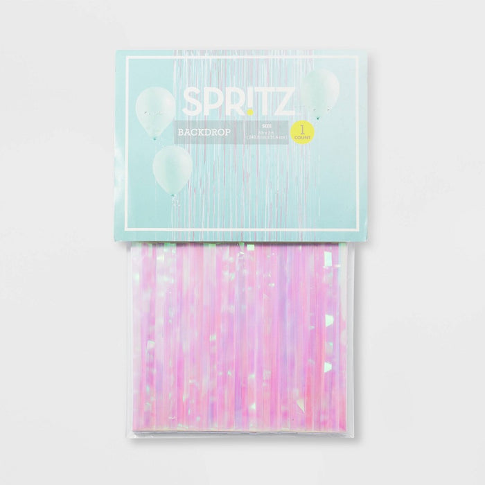 8'x3' Holographic Fringe Backdrop Party Banner - Spritz