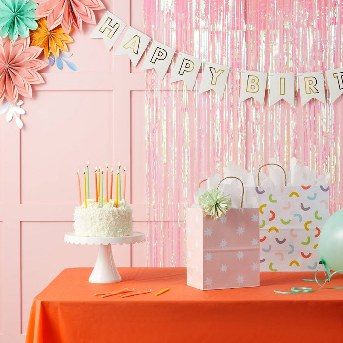 8'x3' Holographic Fringe Backdrop Party Banner - Spritz