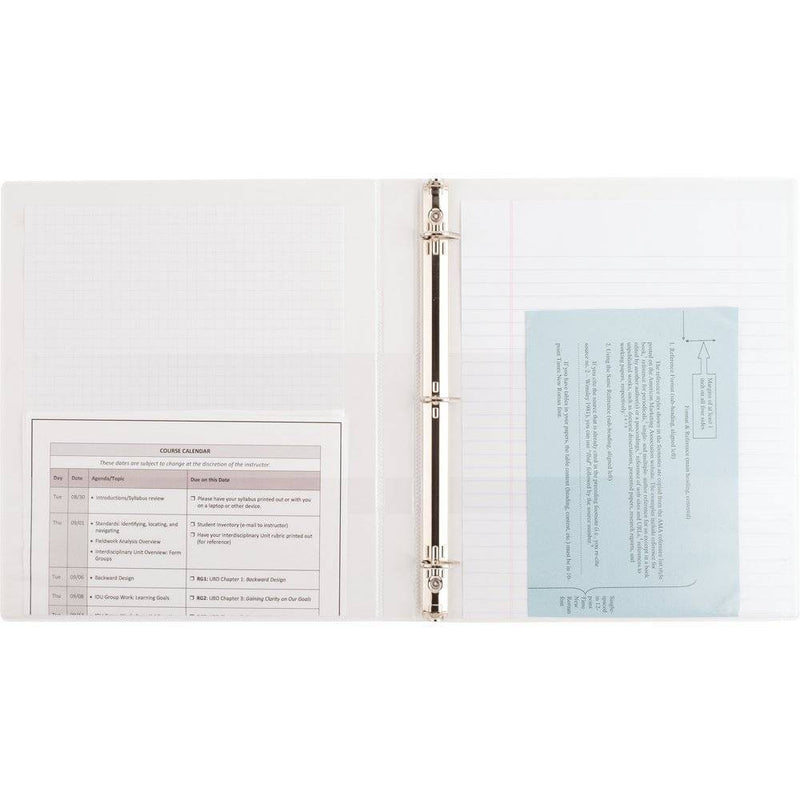 0.5" Ring Binder Clear View White - up & up