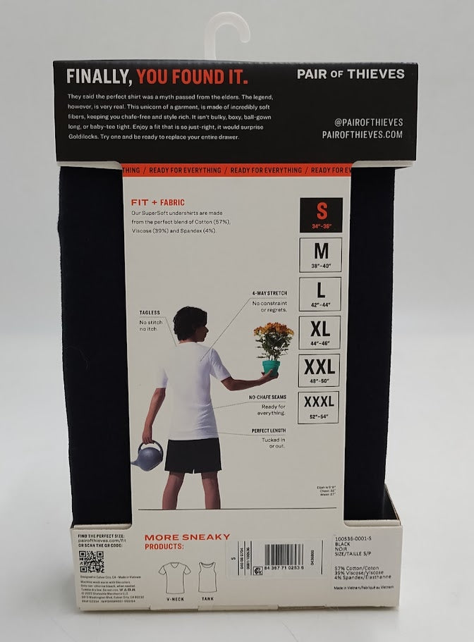 Pair of Thieves Men's 2pk Crewneck Undershirt - Black S