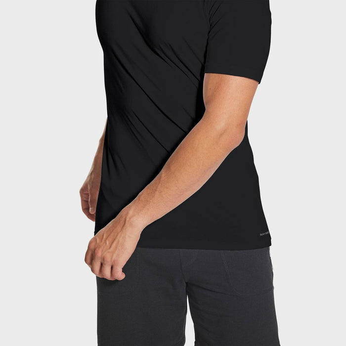 Pair of Thieves Men's 2pk Crewneck Undershirt - Black S: SuperSoft Cotton Blend, Stretch, Breathable, Short Sleeve