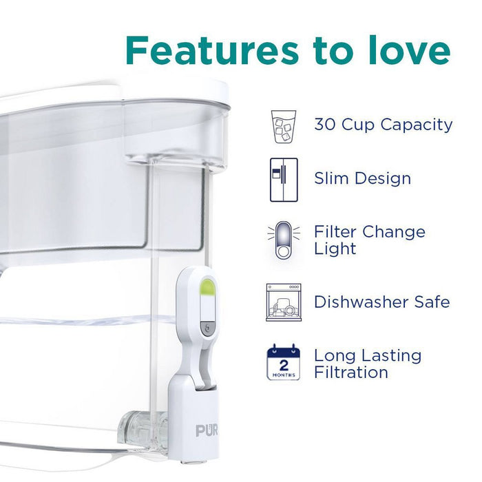 PUR Classic 30-Cup Water Dispenser Filtration System - Blue/White