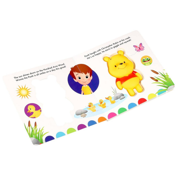 Disney Baby: A Day with Winnie the Pooh! - (Squeeze & Squeak) by Maggie Fischer (Board Book)