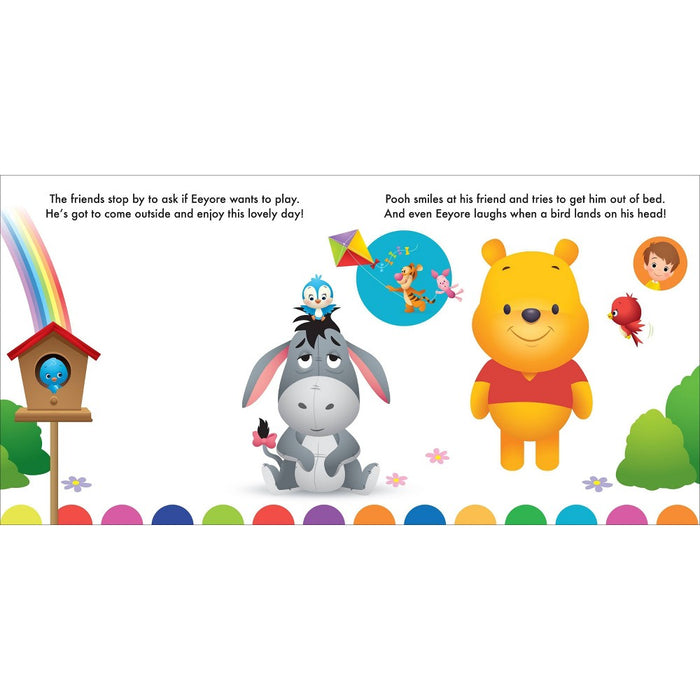 Disney Baby: A Day with Winnie the Pooh! - (Squeeze & Squeak) by Maggie Fischer (Board Book)