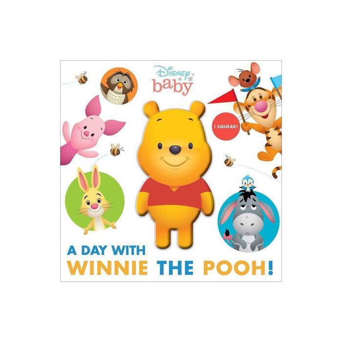 Disney Baby: A Day with Winnie the Pooh! - (Squeeze & Squeak) by Maggie Fischer (Board Book)